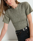 OLIVIA SMOCKED TEE