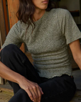 OLIVIA SMOCKED TEE