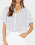 BLUE & WHITE MAE TOP