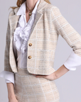 VISCOSE SPARKLE TWEED BLAZER