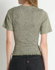 OLIVIA SMOCKED TEE
