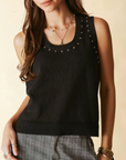 NANCY STUDDED KNIT TANK