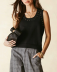NANCY STUDDED KNIT TANK