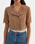 KIRSI CROPPED SUEDE JACKET