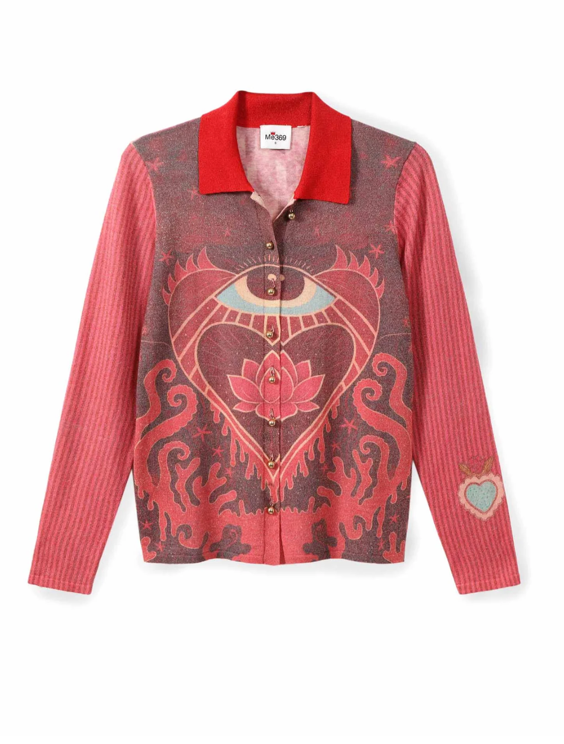 KNIT RED COLLAR SWEATER