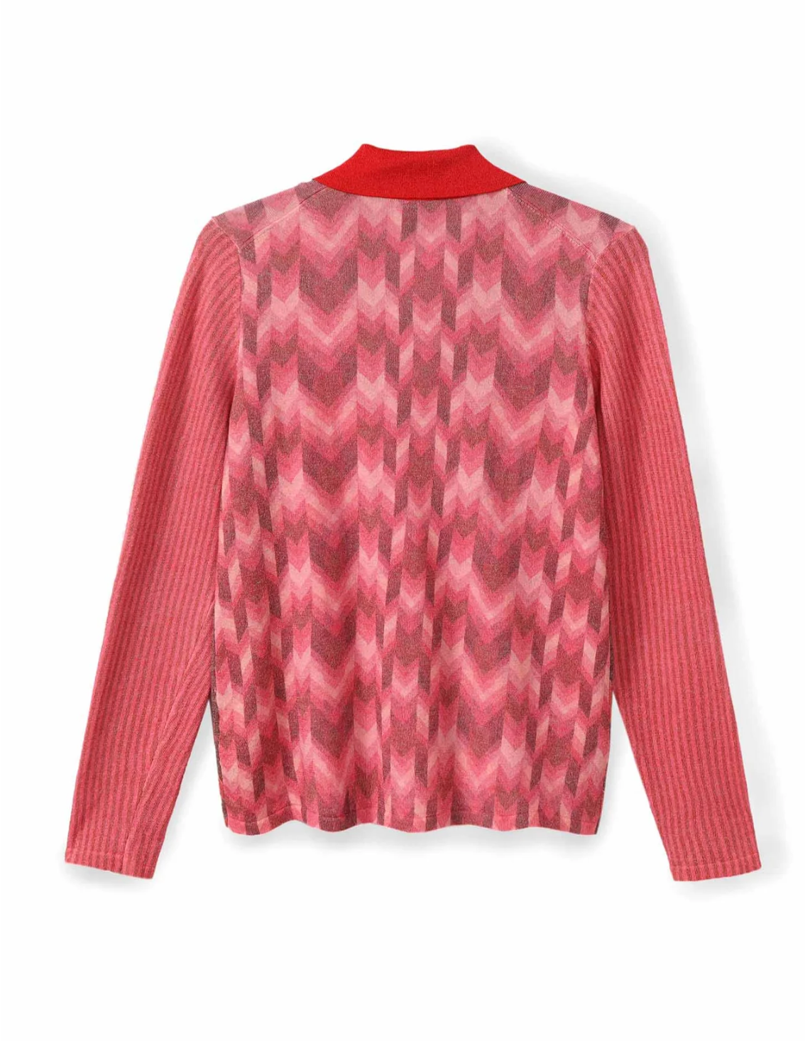 KNIT RED COLLAR SWEATER
