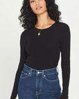 Long Sleeve Variegated Ribbed Tee (More Colors)